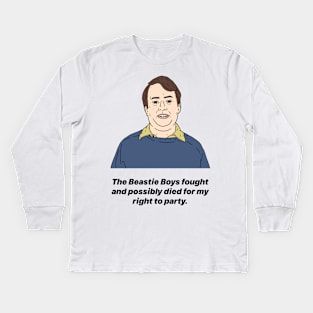 MARK CORRIGAN | RIGHT TO PARTY Kids Long Sleeve T-Shirt